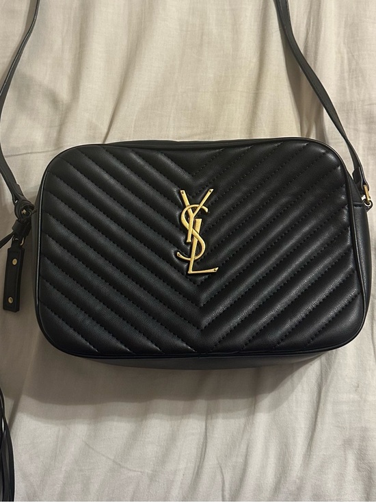 Yves Saint Laurent Handbags - YSL Black Quilted Leather Crossbody with Gold Logo